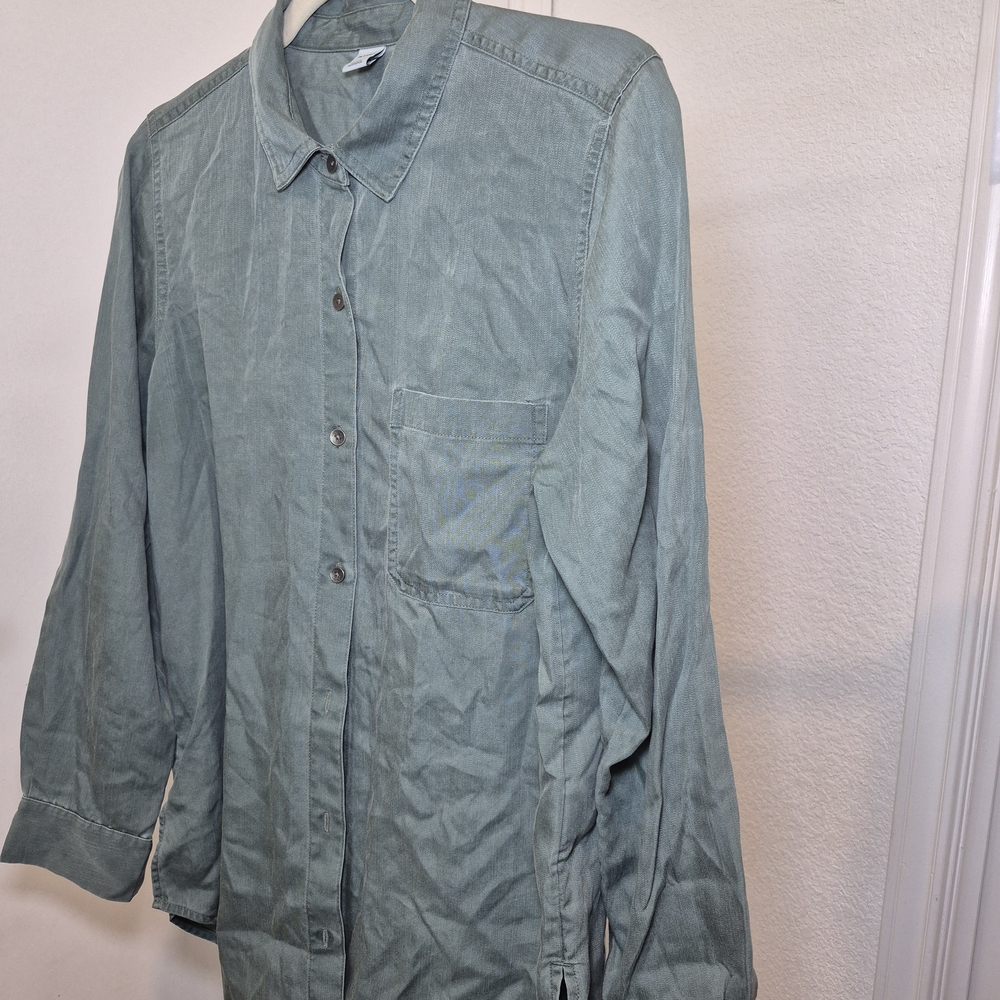 Old Navy Men's Sage Green Shirt Jacket